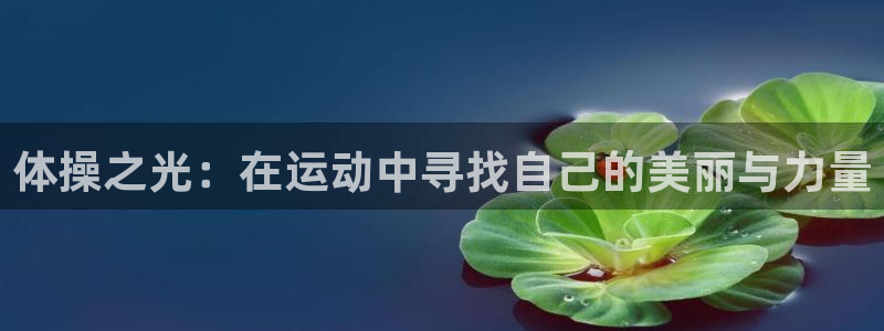 vsport体育：体操之光：在运动中寻找自己的美丽与力量